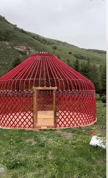 брусья дома: Боз үйдүн жыгачы сатылат (эски, бирок сапаттуу) Кереге, ууктар, түндүк — 1