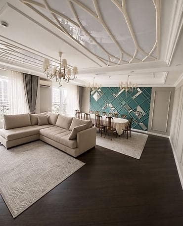 3 комнаты, 100 м², Ала-Арча ТРЦ Элитка, 7 этаж, Дизайнерский ремонт — 1