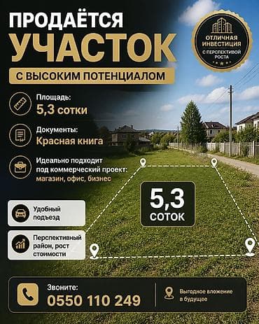 Земельные участки: 53 соток, Для строительства, Красная книга — 1