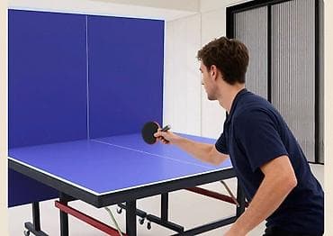 волейболный топ: Настольный теннисный стол синего цвета с возможностью одиночной — 1