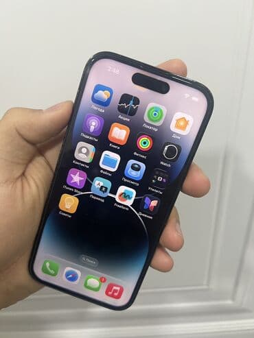 а 33 телефон: IPhone 14 Pro, Б/у, 128 ГБ, Desert Titanium, Защитное стекло, 86 % — 3