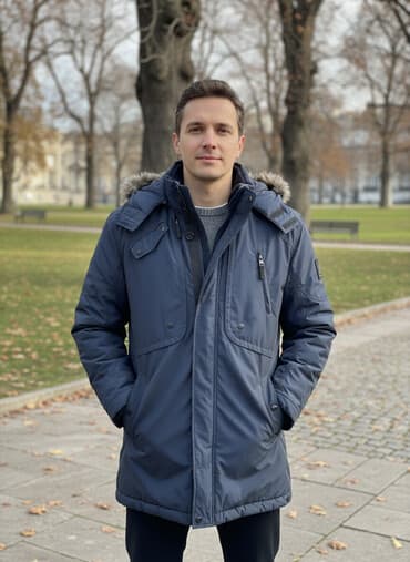 oliver: Мужская зимняя парка s.Oliver - Цвет: темно‑синий - Размер по ярлыку — 1