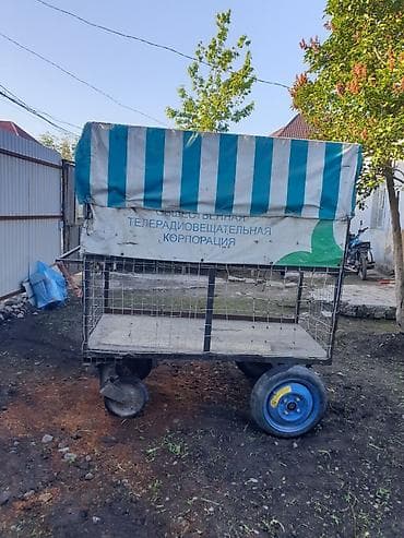 Садовые инструменты и инвентарь: Садово-строительная тачка и тележка, Стальная, Четырехколесная — 4