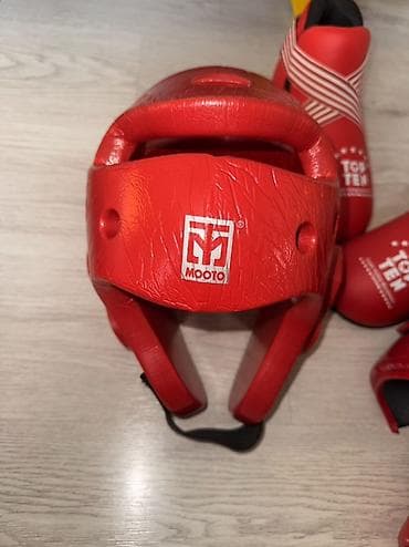 мужской спортивный: Комплект экипировки для тхэквондо (красный) - В хорошем состоянии — 3