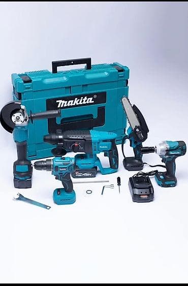 макита 4 в 1: 5в1 Набор аккумуляторного электроинструмента Makita в фирменном кейсе — 1