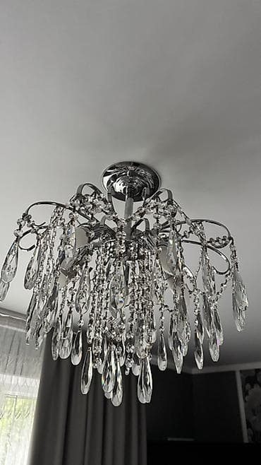 дом потолок: Потолочная люстра с подвесками - Тип: потолочная, прижимная — 1