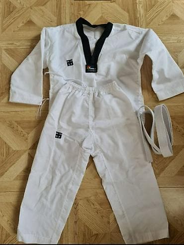 корейский одежда: Кимоно для тхэквондо, три комплекта + пояса. 1) Dobok ITF: - Куртка с — 4