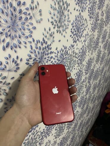 айпад 2018 про: IPhone 11, Б/у, 64 ГБ, Красный, Чехол, 73 % — 1