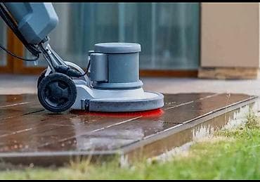 терраса: Уборка территории, Чистка брусчатки — 4