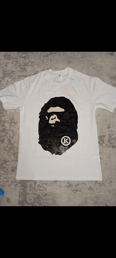 Футболки: Футболка bape в стиле камуфляжа - Цвет: белый - Крупный фронтальный — 2