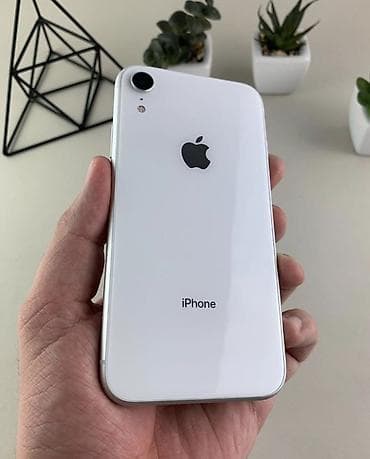 pixel 10: IPhone Xr, Б/у, 128 ГБ, White Titanium, Защитное стекло, 76 % — 1