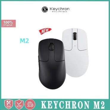 акустические системы logitech со светомузыкой: Игровая мышь Keychron M2 и M2 Mini (Black), Беспроводная, Оптическая — 1