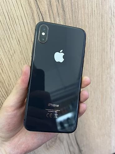 IPhone X, Б/у, 64 ГБ, Space Gray, Защитное стекло, 100 %