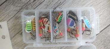 Спорт и хобби: Набор рыболовных приманок и спининг бля форели🐟 - Вращающиеся блёсны — 3