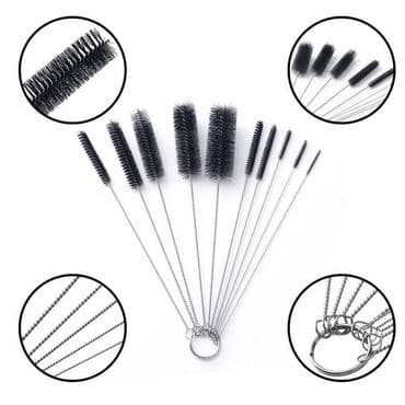 чистящие средства салфетки для пластмассовых и металлических поверхностей: Набор щеток для мытья и чистки, а также прочистки отверстий - 10 шт — 1