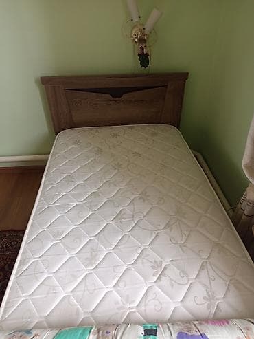 Односпальные кровати: Односпальная кровать с матрасом. - Размер спального места — 2