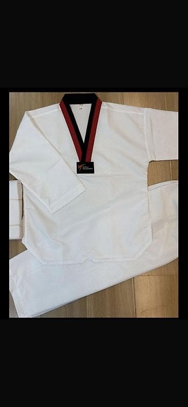 этик: Кимоно для тхэквондо (добок) с цветным воротом - Комплект: куртка с — 1