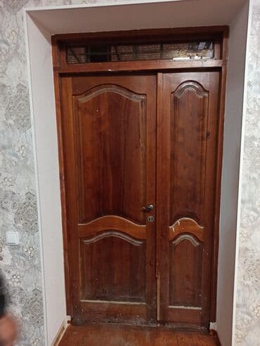 набор ключей цена бишкек: Двери для домов и квартир, Деревянная, Двухстворчатая, Со стеклом, цвет - Коричневый — 2