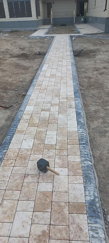 услуги укладка брусчатки: Укладка брусчатки, бордюров, тротуарной плитки и водоотводных лотков — 9