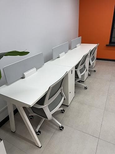 письменный стол ош: Комплект офисной мебели, Кресло, Металл, цвет - Белый — 1