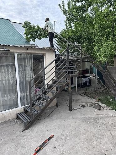 Изготовления каркасов: Металлическая лестница Наружные, Бесплатный замер, Форма лестницы: Винтовая — 6