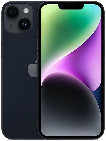 IPhone 14, Б/у, 128 ГБ, Черный, Кабель, 89 %