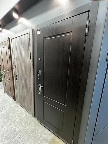 входная двустворчатая дверь: Двери для домов и квартир, Металлическая, Правосторонняя, цвет - Коричневый — 1