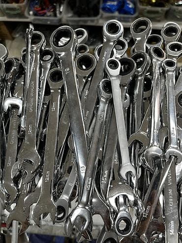 угловой гайковерт: Набор комбинированных трещоточных ключей (CR-V) - Тип — 3