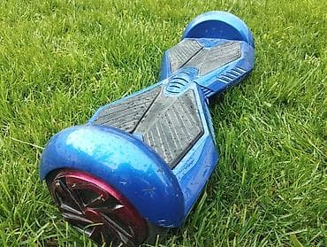 обмен на сурф: Гироскутер с эффектным корпусом цвета металлик (синий) и контрастными — 1