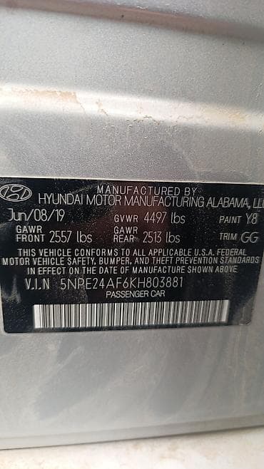 киа спортэч: Hyundai Sonata: 2019 г., 2.4 л, Автомат, Бензин, Седан — 6