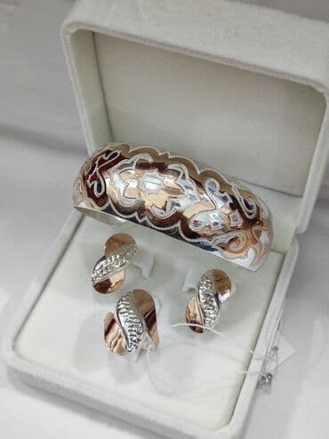 свадебное платье для высокой невесты: Набор украшений, Проба 925, Женские, Новый — 1