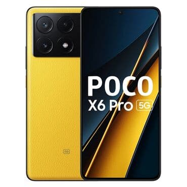 телефоны poco x3 pro: Poco X6 Pro 5G, Б/у, 256 ГБ, цвет - Желтый, 2 SIM — 1