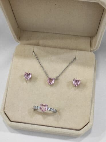 свадебное платье для высокой невесты: Набор украшений, Проба 925, Женские, Новый — 4