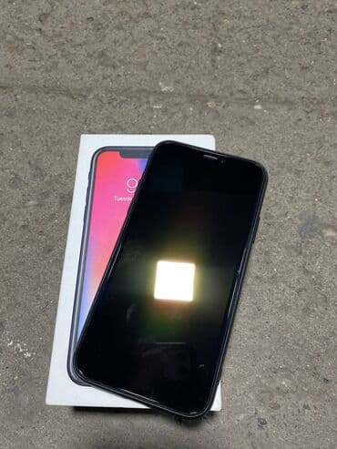 iphone x цена бишкек: IPhone X, Колдонулган, 64 ГБ, Jet Black, Кулакчындар, Заряддоочу түзүлүш, Коргоочу айнек, 86 % — 3