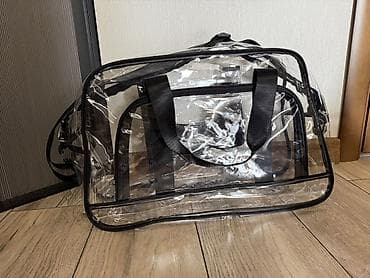 Прозрачная сумка из ПВХ с черной окантовкой. Сумка в роддом, очень at lalafo.kg Прозрачная сумка из ПВХ с черной окантовкой. Сумка в роддом, очень
