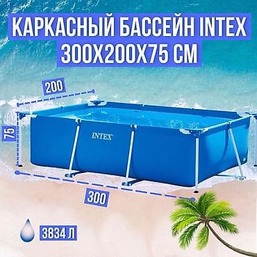 Каркасный бассейн Intex ?75 см - Тип: прямоугольный каркасный бассейн
