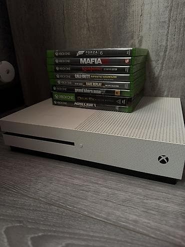 x box series: Xbox One S (белая консоль) с дисководом + набор игр на дисках — 1