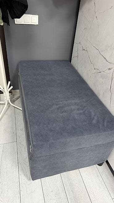 пуфик для магазина: Банкетка, Без полок, цвет - Серый — 1