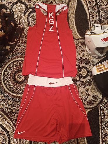 форма для бокса: Боксерская форма Nike KGZ (красная) Комплект: - майка с вертикальной — 2