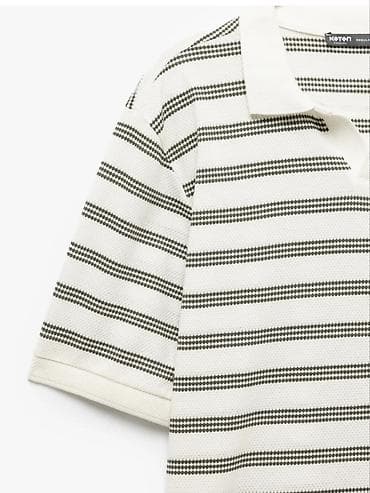 Футболки: Мужское трикотажное поло Koton Casual - Фасон: Regular Fit, короткий — 2