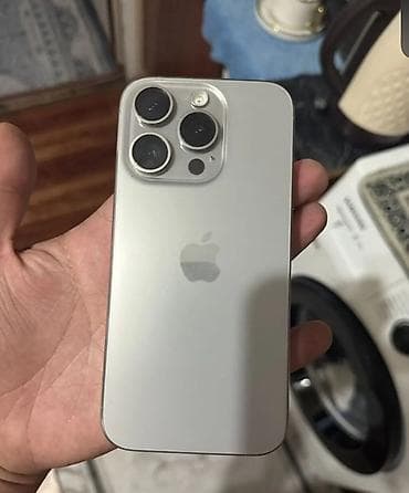 IPhone 15 Pro Max, Б/у, 256 ГБ, Natural Titanium, Защитное стекло, Чехол, 87 %