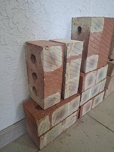 аш такта: Тешиктүү, Бышкан кирпич, Жарым блок, 250×120×90 — 4