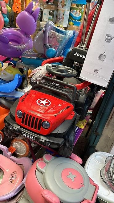 толокар машина: Детский толокар-джип с родительской ручкой Радио управляемые - Яркий — 1