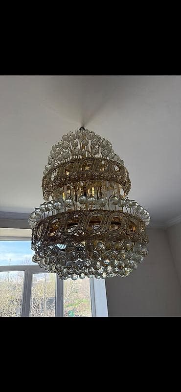 үкү топу: Каскадная хрустальная люстра классического стиля - Тип: потолочная — 1