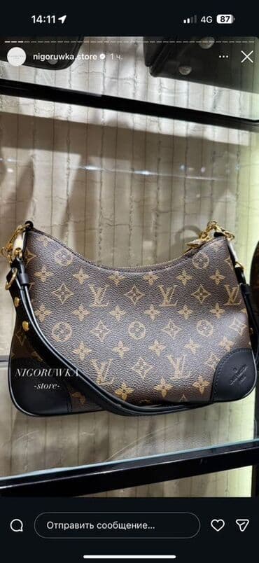 брендовая сумка: Оригинальна сумка Louis Vuitton Сумка-хобо в фирменном монограмном — 1