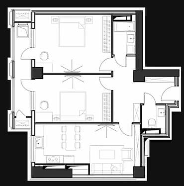Продажа квартир: 3 комнаты, 84 м², Элитка, 8 этаж, ПСО (под самоотделку) — 1