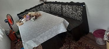 Кухонный мягкий уголок, Дерево, цвет - Черный — 1