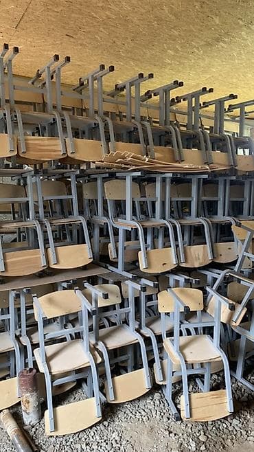 Школьный стул, Железо, цвет - Серый