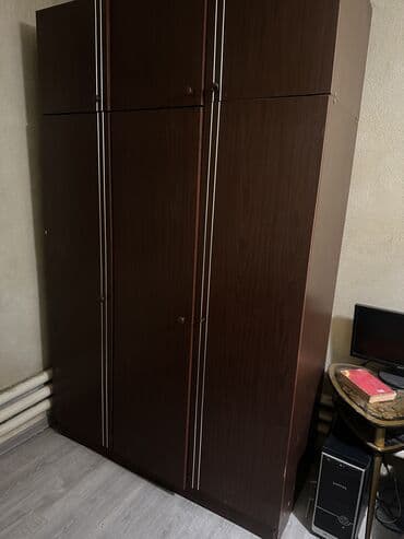 мебел спалний: Спальный гарнитур, Двуспальная кровать, ДСП, цвет - Коричневый — 2