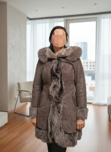 Дублёнка «Лазер», женская - Цвет: серый - Размер: 38 - Натуральный